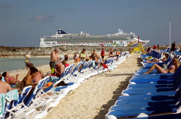 Norwegian's private beach