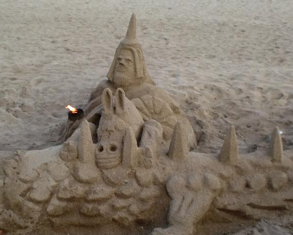 sandcastle in Barcelona