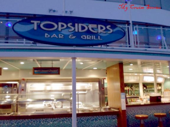 outdoor poolside cruise ship bar