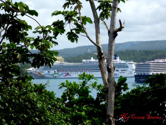 cruise ship view from sky explorer tram