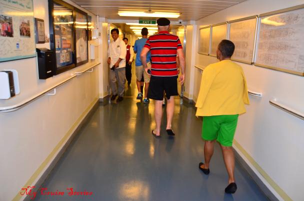 cruise ship crew corridor