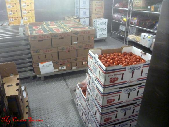 inside a cruise ship refrigerator
