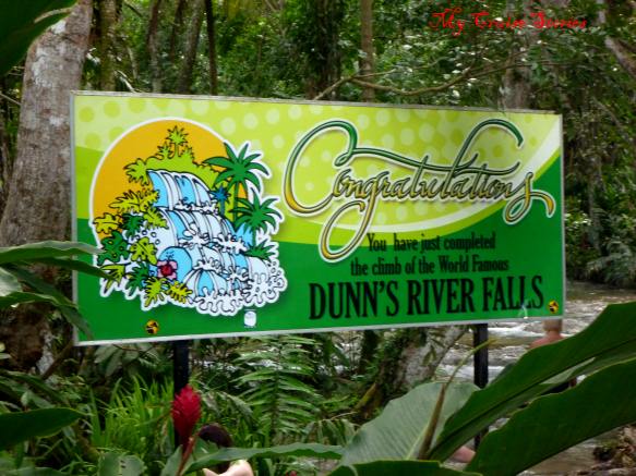 the end of the climb at Dunn's River Falls