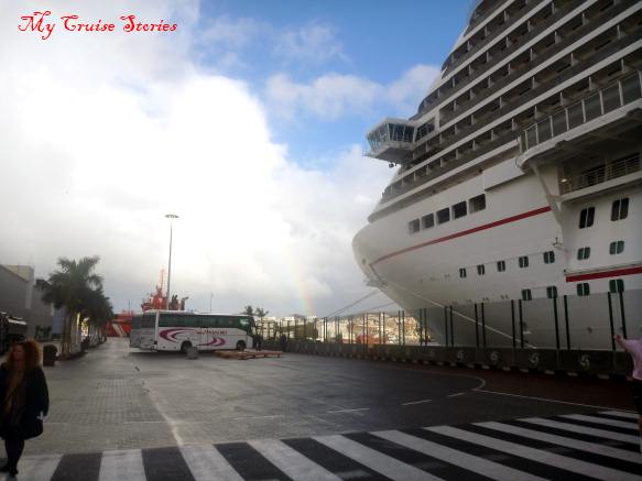 cruise ship docked in Las Palmas