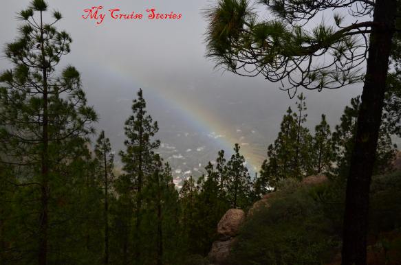 view high on a mountain on Grand Canary Island
