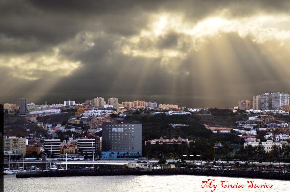 Las Palmas on Grand Canary Island in a storm