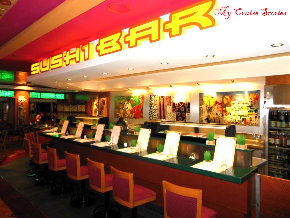 cruise ship premium food - cruise ship sushi