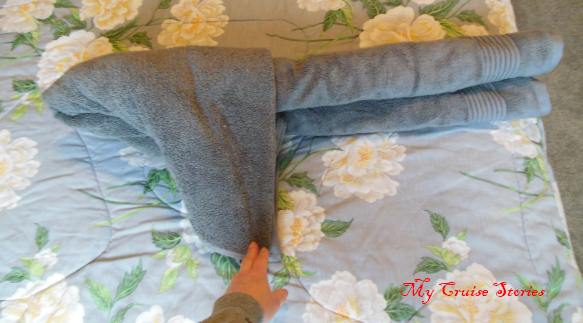 towels nearly folded into a seal