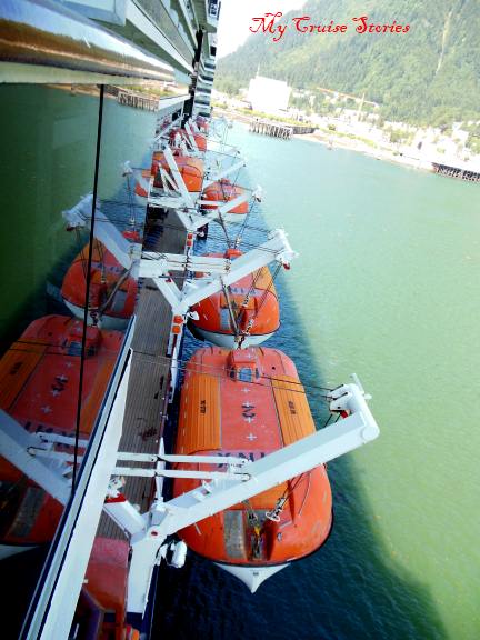 lifeboats on Holland America Westerdam