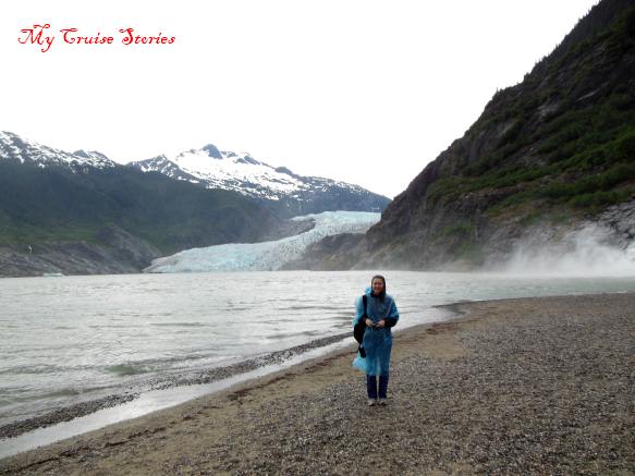 rain poncho in action
