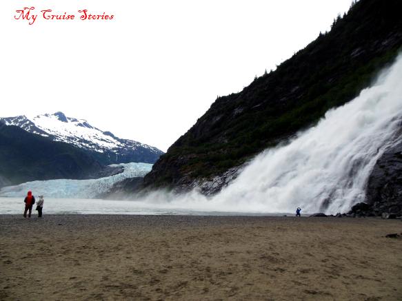  misty waterfall at Mendenhall