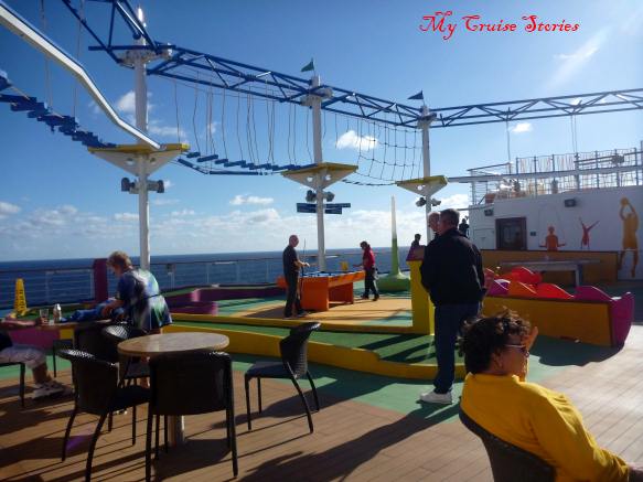 Carnival Breeze mini golf and ropes course