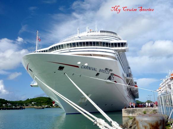 cruise ship docked in paradise