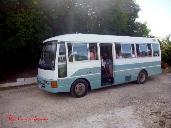 bus for shore excursion in Antigua