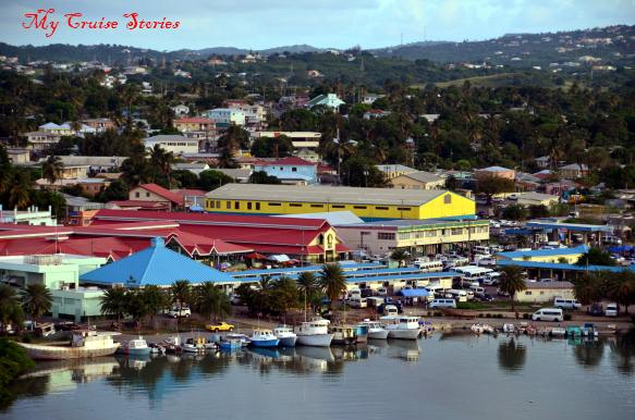 Antigua from the deck of a cruise ship