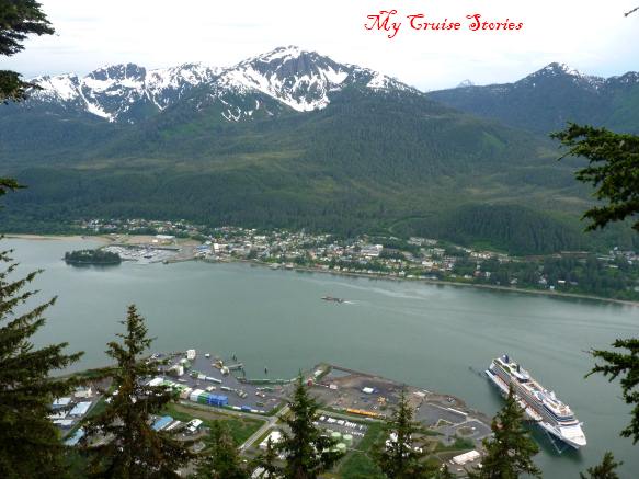 looking down on Juneau