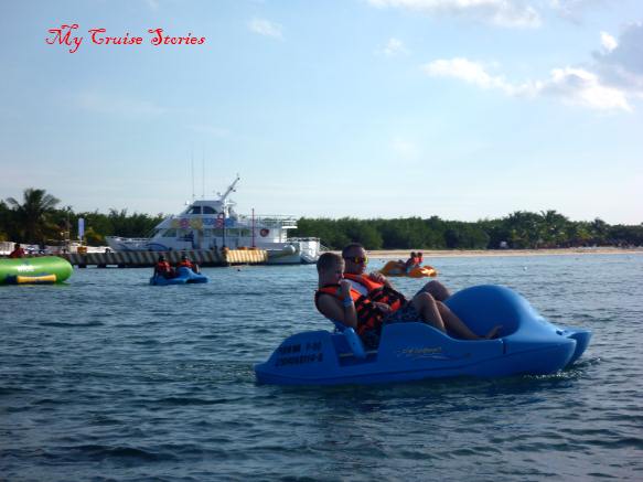 paddleboat at Playa Mia