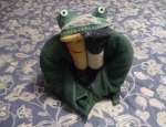 how to make a towel frog