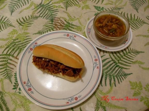 the broth used to cook the pork roast in makes great soup