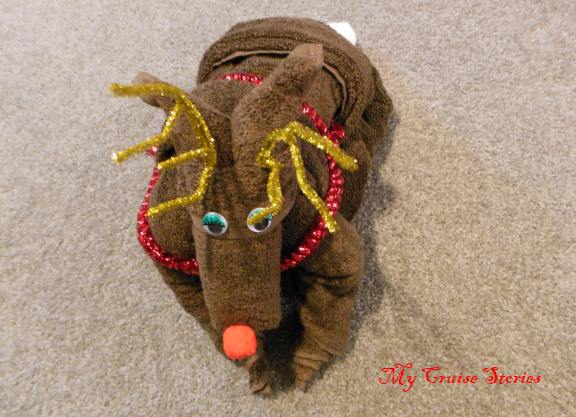 Christmas towel animal