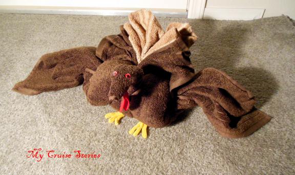 Towel art - folding a towel turkey