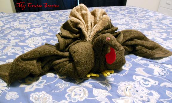 How to fold a towel turkey