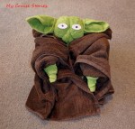 how to fold towel Yoda