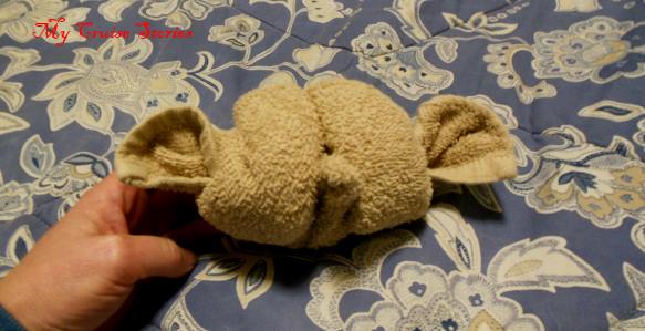 folding a towel leprechaun head