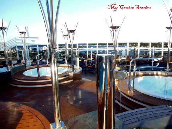cruise ship private area exclusive hot tubs for suite guests only