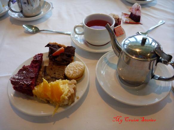 afternoon tea on a cruise ship