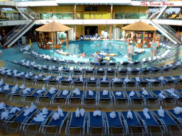 cruise ship crew members work hard