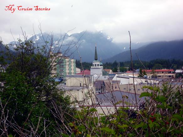 view of Sitka from near the graveyard