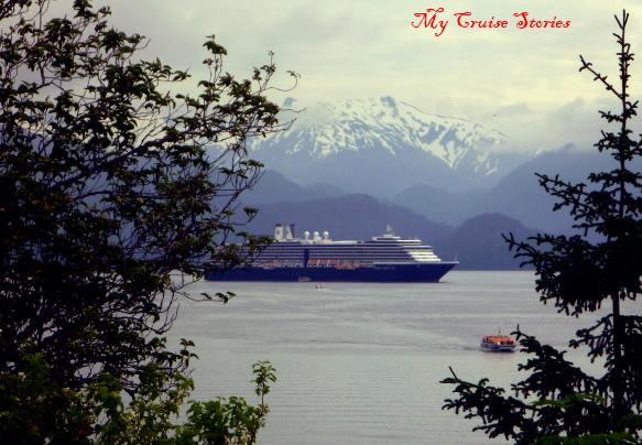 ships in Sitka anchor a distance from shore