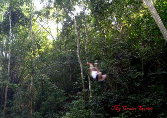 on the zip line