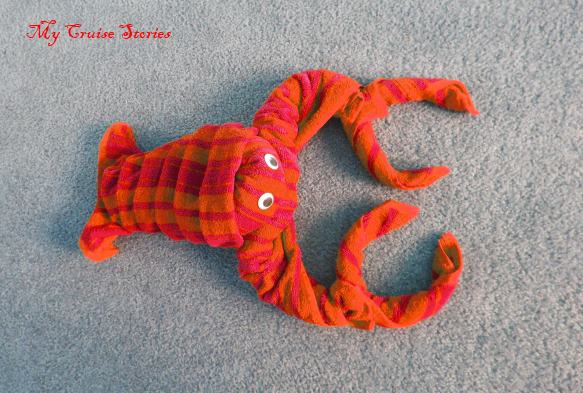how to fold towels into a lobster