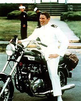 Zach Mayo rides into town in the movie Officer and a Gentleman