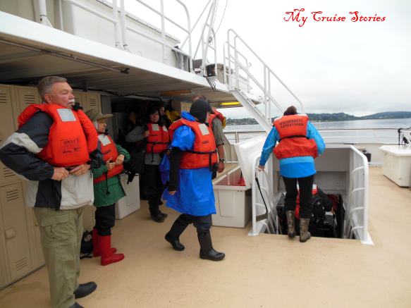 shore excusion time on the Wilderness Adventurer