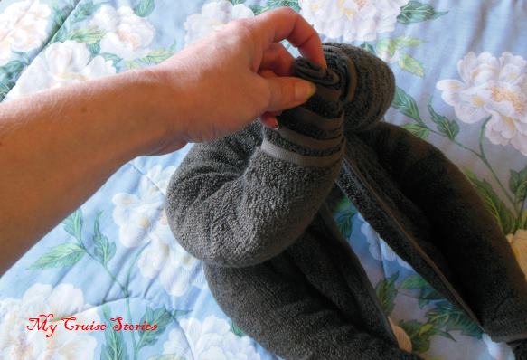 directions on towel animal folding
