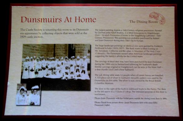 sign for one room at Craigdarroch Castle