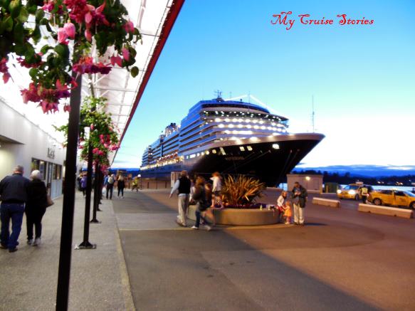 cruise ship docked in Victoria
