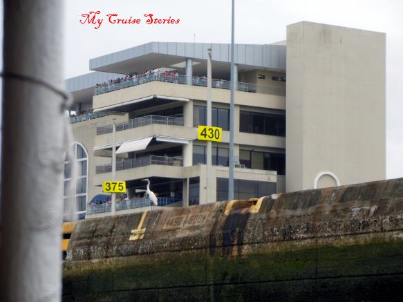 locks viewing building at Panama Canal