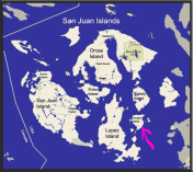map of the San Juan Islands