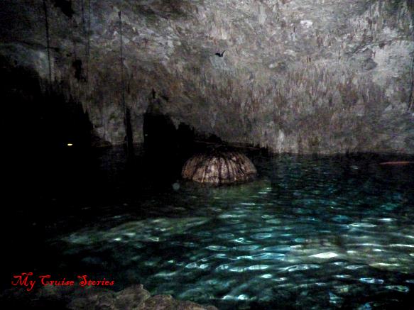inside a dark cave