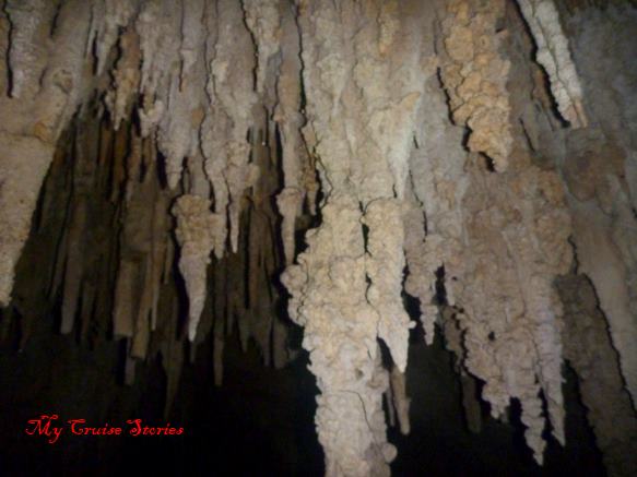 looking up in a cave