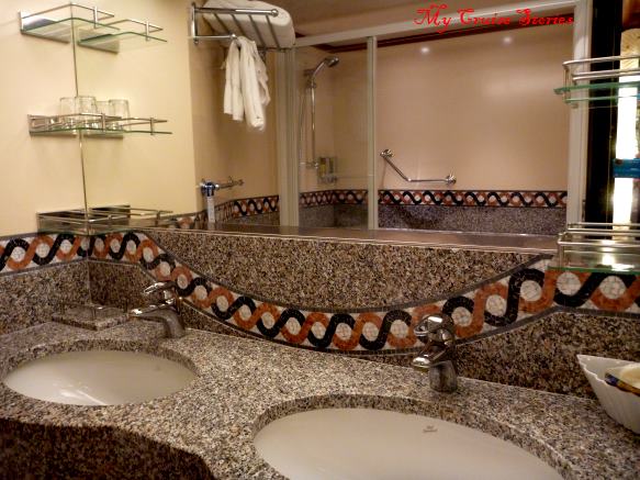 cruise ship suite bathroom