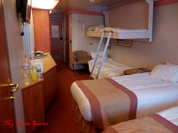inside cruise ship cabin