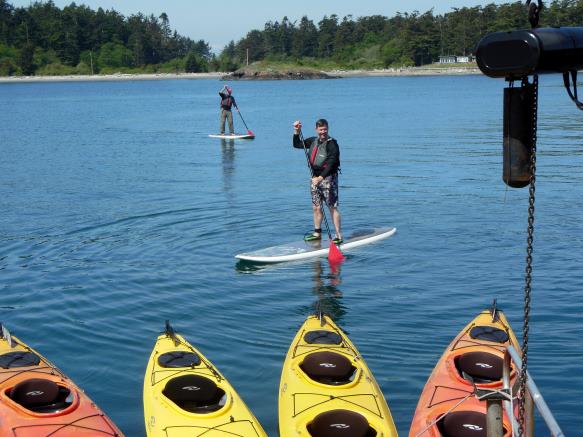 paddleboards in the San Juan Islands