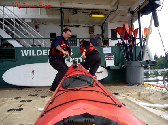 returning to the kayak launcher