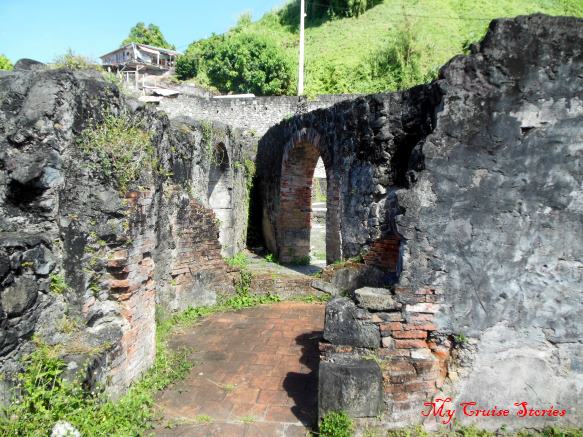 old ruins from volcano
