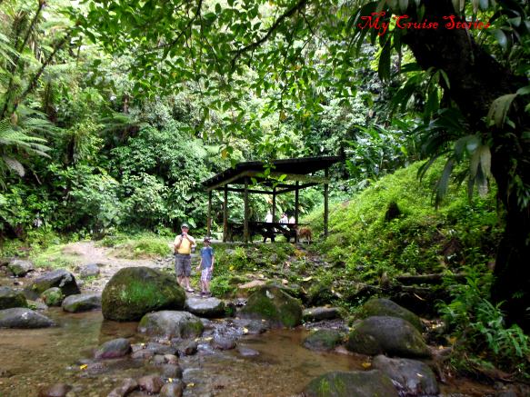 hiking to a waterfall